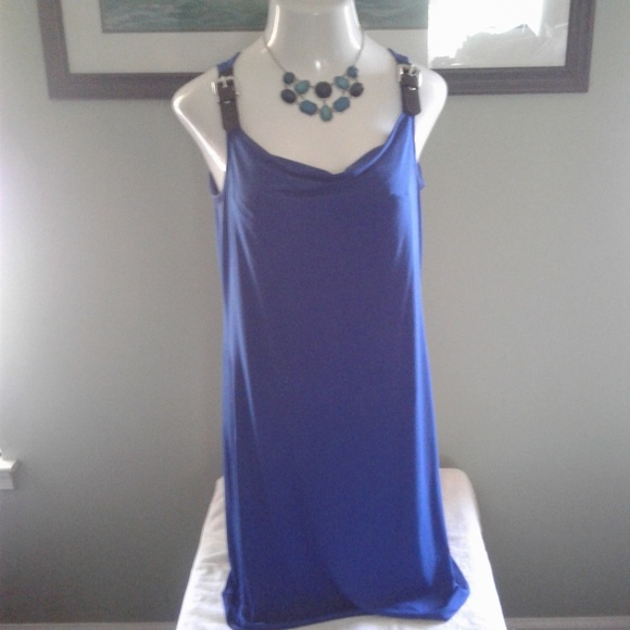 👗 Michael Kors Drape Neck Dress w/Shoulder Buckle - Picture 1 of 9